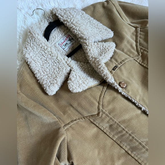 RARE Lee Storm Rider Vintage 1970s Full Length Sherpa Corduroy Rancher Coat - Picture 6 of 15